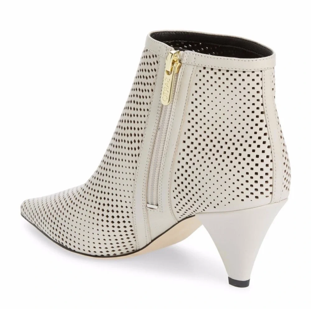 Franco Sarto Bobbi Perforated Pointy Toe Bootie